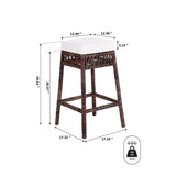 Maui Bohemian Basics Rattan Backless Bar Stool, by JONATHAN Y