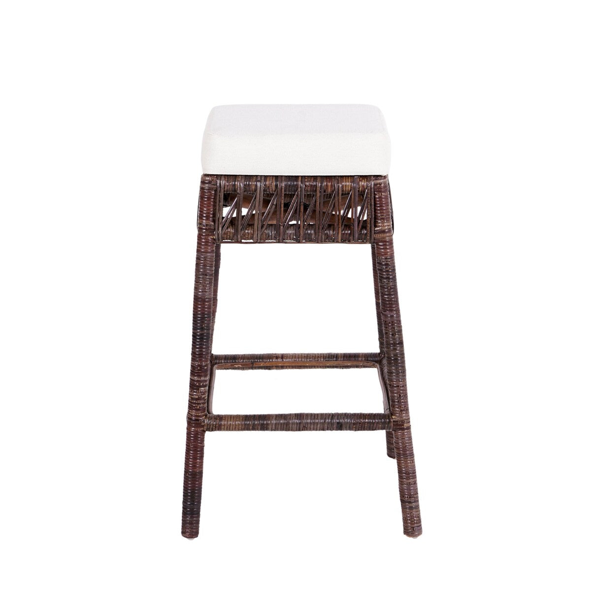 Maui Bohemian Basics Rattan Backless Bar Stool, by JONATHAN Y