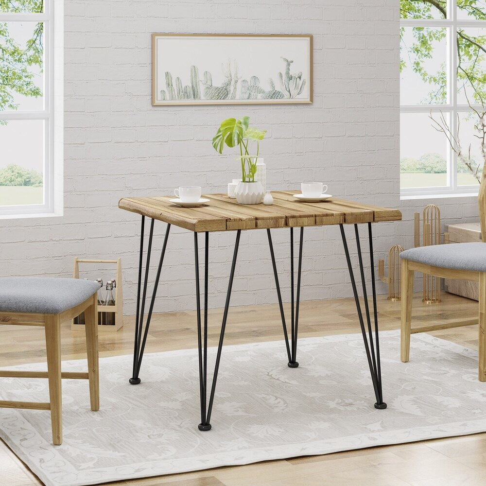 Christopher Knight Home Maverick Indoor Industrial Acacia Wood Dining Table - Teak