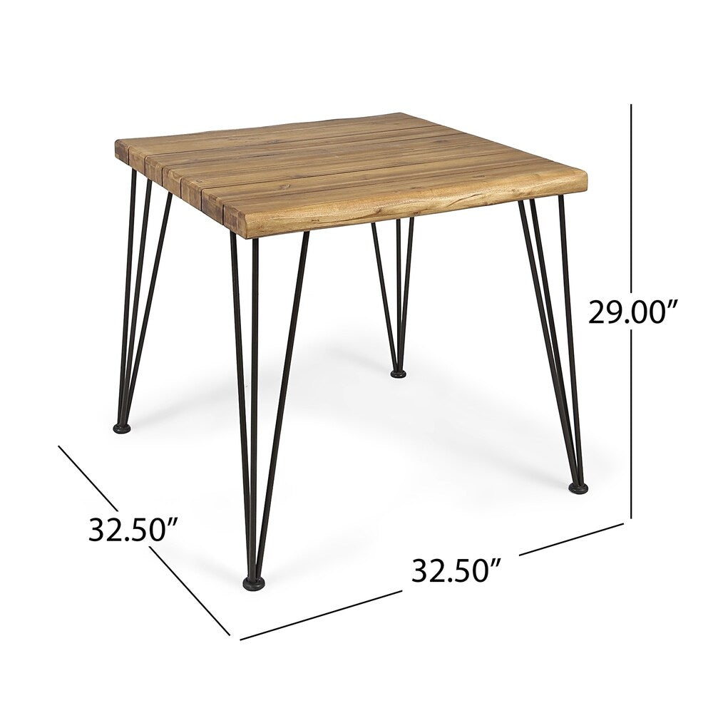 Christopher Knight Home Maverick Indoor Industrial Acacia Wood Dining Table - Teak