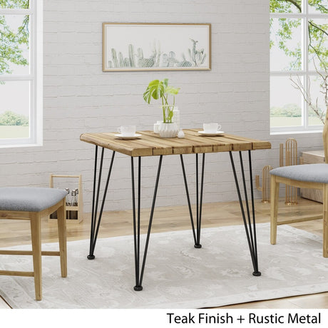 Christopher Knight Home Maverick Indoor Industrial Acacia Wood Dining Table - Teak