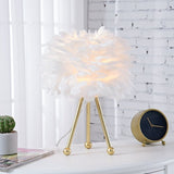14.5" Tripod Feather Table Lamp