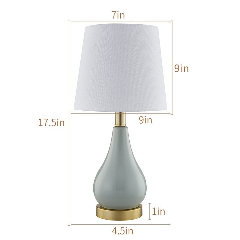 17.5" Table Lamp Set with USB (Set of 2)
