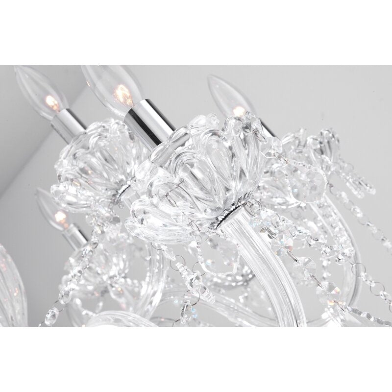 Maxax 18 - Light Candle Style Classic / Traditional Chandelier with Crystal Accents - MX17020-18-P