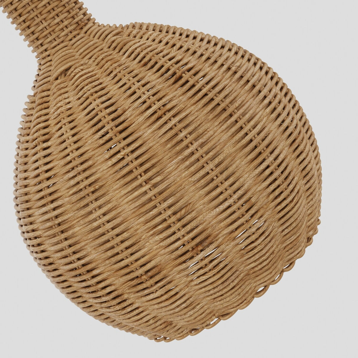 22'' Brown Rattan Bedside Table Lamps
