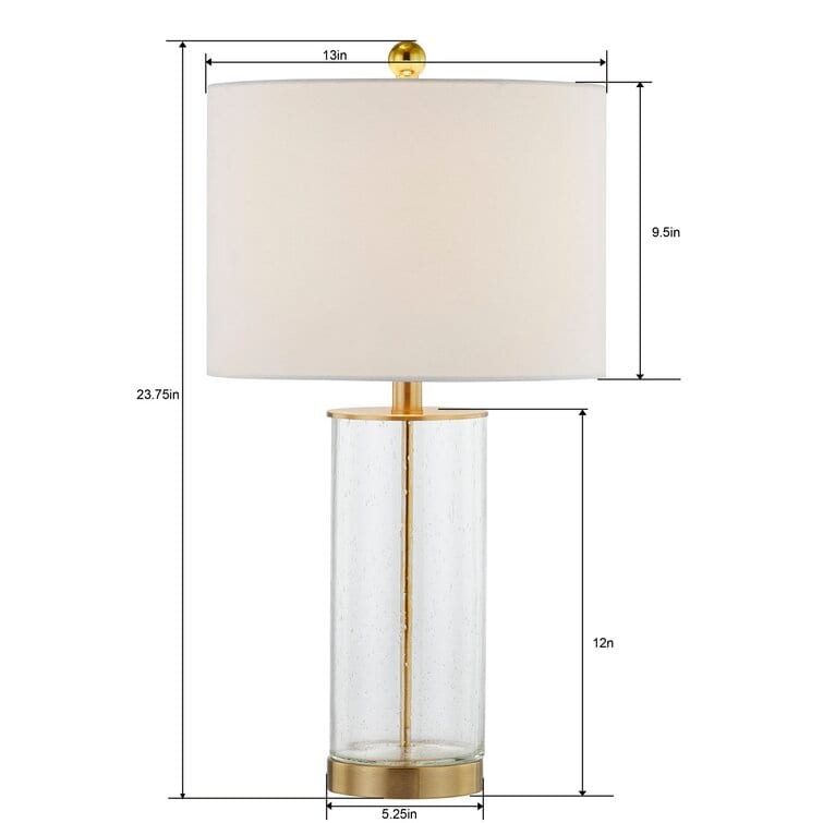 23.75" Clear Glass Table Lamp Set (Set of 2) - 13*13*23.75