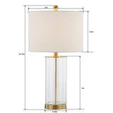 23.75" Clear Glass Table Lamp Set (Set of 2) - 13*13*23.75