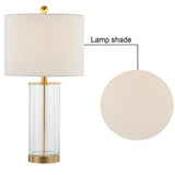 23.75" Clear Glass Table Lamp Set (Set of 2) - 13*13*23.75