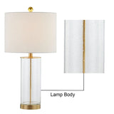 23.75" Clear Glass Table Lamp Set (Set of 2) - 13*13*23.75