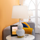 26.75" Table Lamp Set with USB (Set of 2)