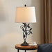 26" Black Bedside Table Lamp Set (Set of 2)