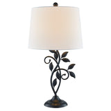 26" Black Bedside Table Lamp Set (Set of 2)
