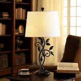 26" Black Bedside Table Lamp Set (Set of 2)