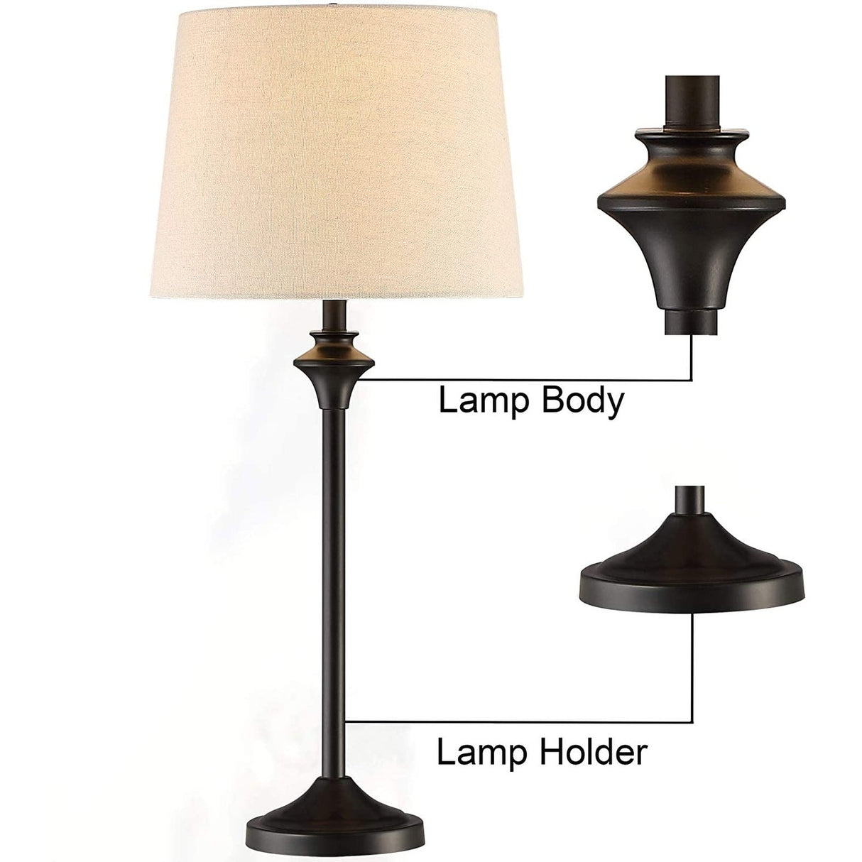 26" Buffet Table Lamp Set (Set of 2)