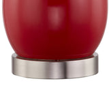 28.5" Ceramic Table Lamp Set with USB (Set of 2)