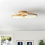 Maxax 3-Light 21.7" Simple Circle LED Semi Flush Mount - N/A