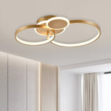Maxax 3-Light 21.7" Simple Circle LED Semi Flush Mount - N/A