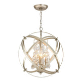 Maxax 4-Light Unique/Statement Globe Chandelier with Crystal