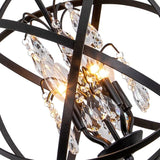 Maxax 4-Light Unique/Statement Globe Chandelier with Crystal
