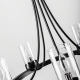 Maxax 5 - Light Candle Style Wagon Wheel Chandelier with Wrought Iron Accents - MX19025-5-P