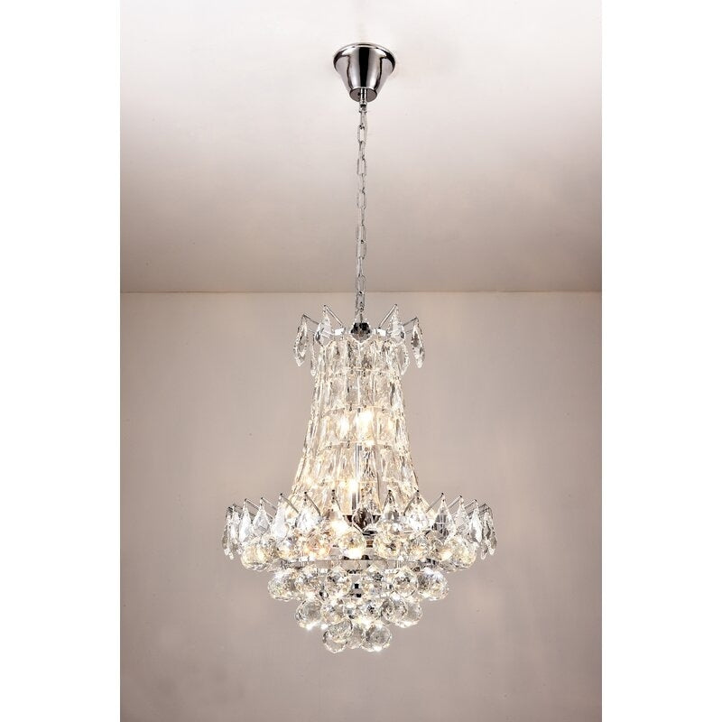 Maxax 6 - Light Unique / Statement Empire Chandelier with Crystal Accents