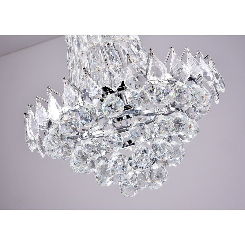 Maxax 6 - Light Unique / Statement Empire Chandelier with Crystal Accents