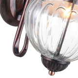 Maxax Ancient Red 12.6'' H Hammered Glass Outdoor Wall Lantern (Set of 2) - 12.6*9.84*8.27