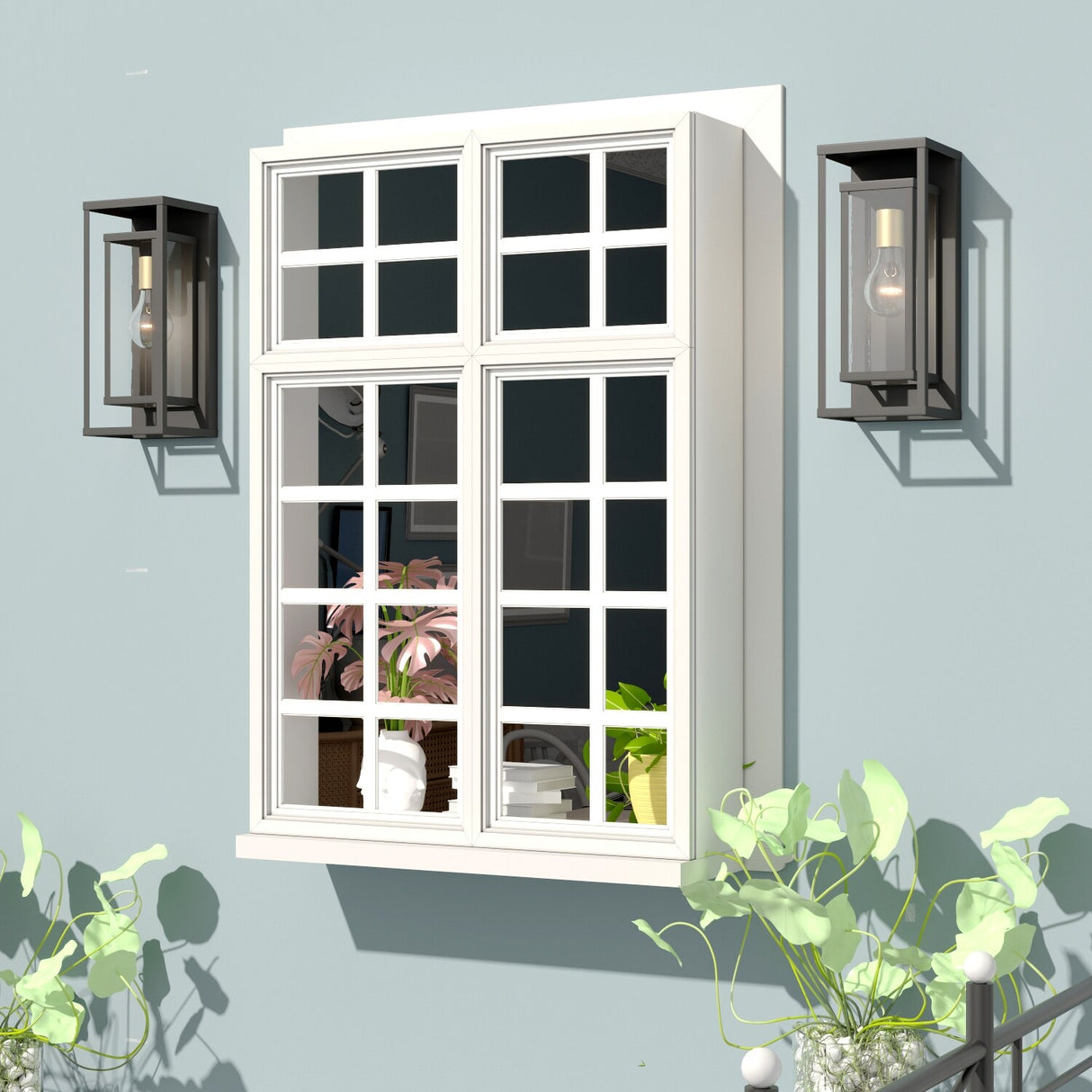 Maxax Wrought Iron Wall Light - N/A
