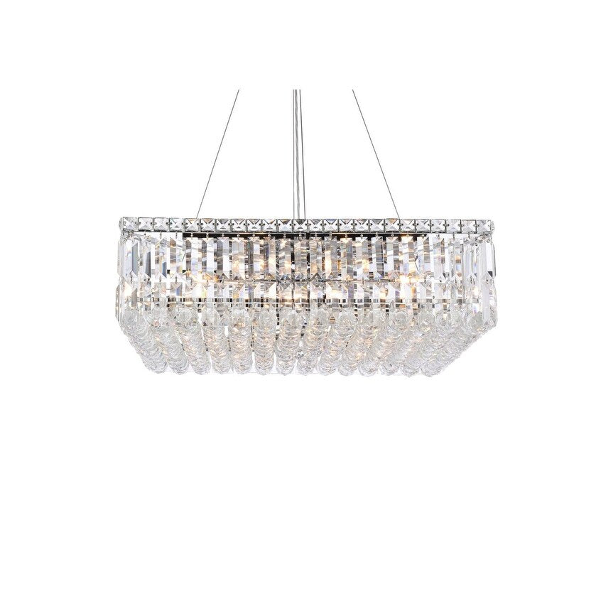 Maxime 12 light Chrome Chandelier Clear Elegant Cut Crystal - Exact Size