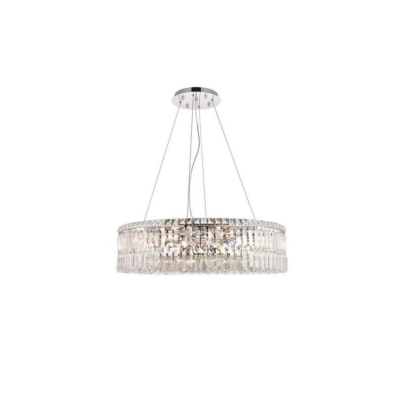 Maxime 12 light Chrome Chandelier Clear Royal Cut Crystal - One Size