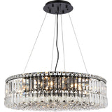 Maxime 28 inch black chandelier - One Size