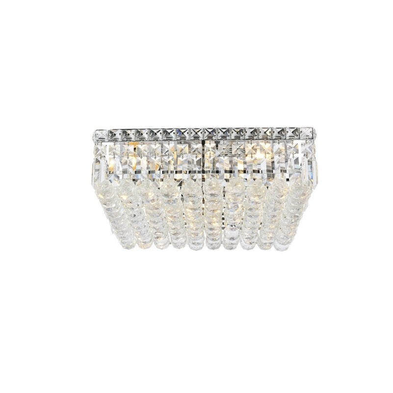 Maxime 6 light Chrome Flush Mount Clear Elegant Cut Crystal - One Size