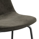 Maxine Vegan Leather Bar Height Stools Black Legs (Set of 2)