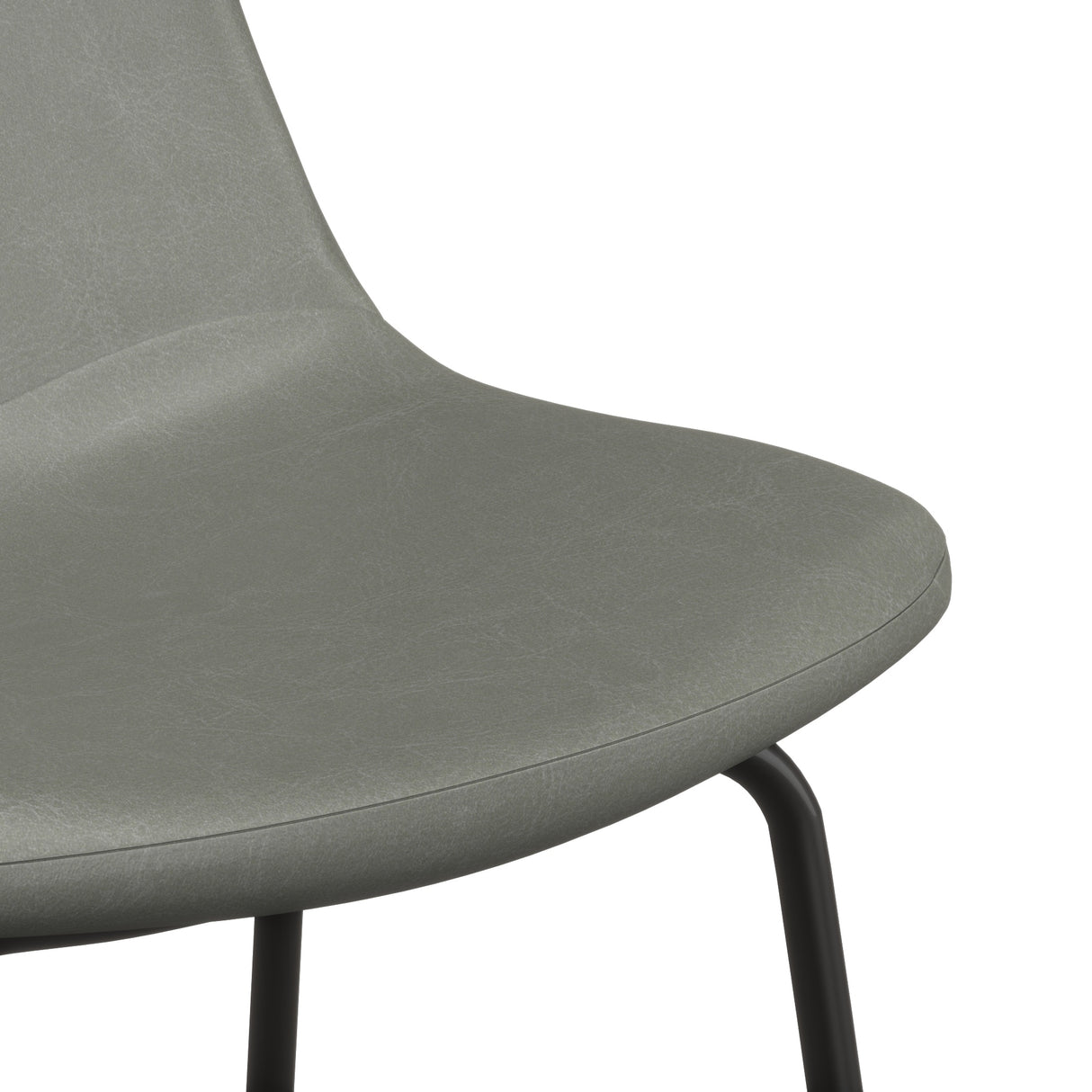 Maxine Vegan Leather Bar Height Stools Black Legs (Set of 2)