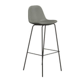 Maxine Vegan Leather Bar Height Stools Black Legs (Set of 2)