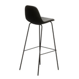 Maxine Vegan Leather Bar Height Stools Black Legs (Set of 2)
