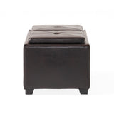 Maxwell Bonded Leather Tray Ottoman by Christopher Knight Home