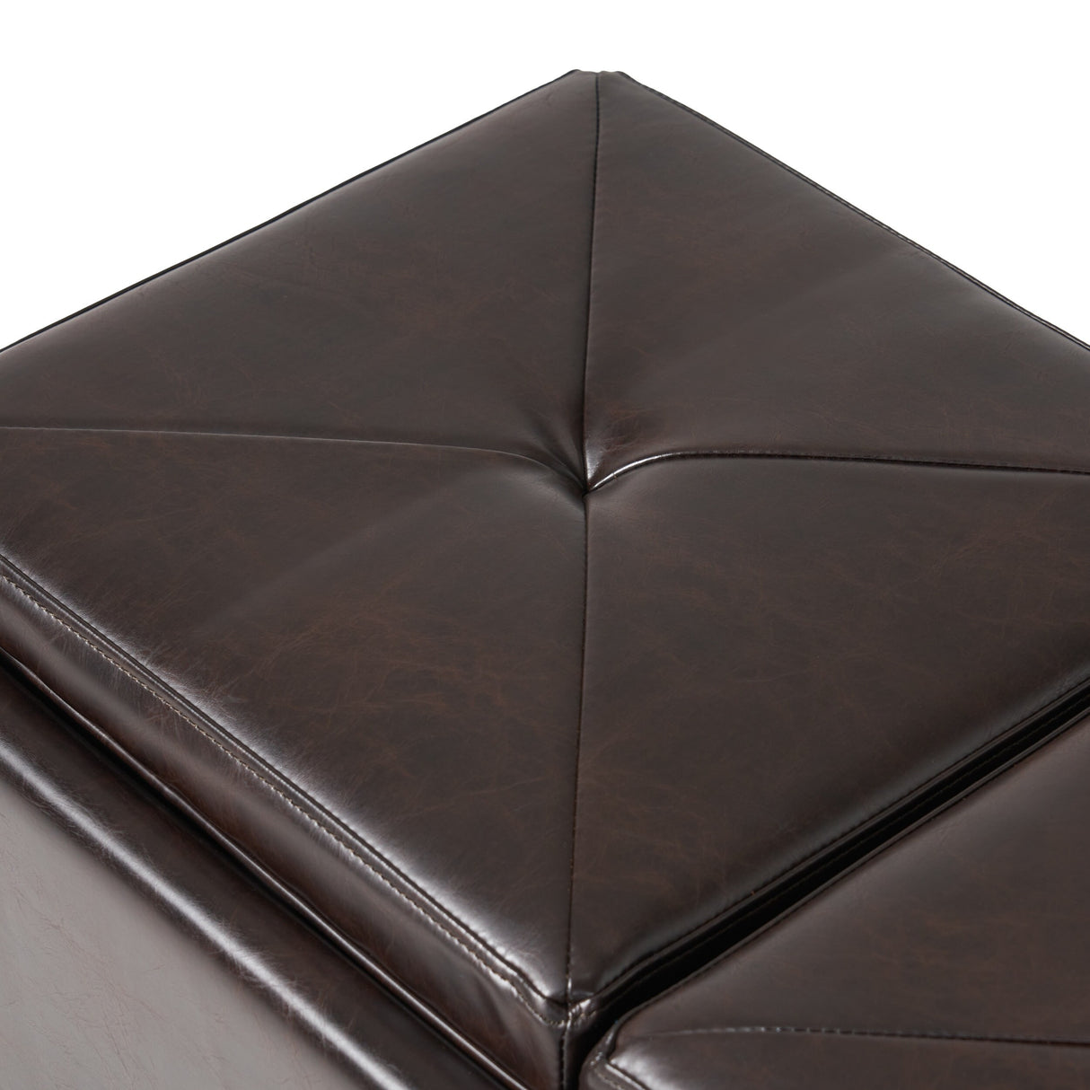 Maxwell Bonded Leather Tray Ottoman by Christopher Knight Home