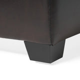 Maxwell Bonded Leather Tray Ottoman by Christopher Knight Home