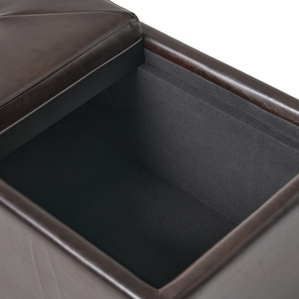 Maxwell Bonded Leather Tray Ottoman by Christopher Knight Home