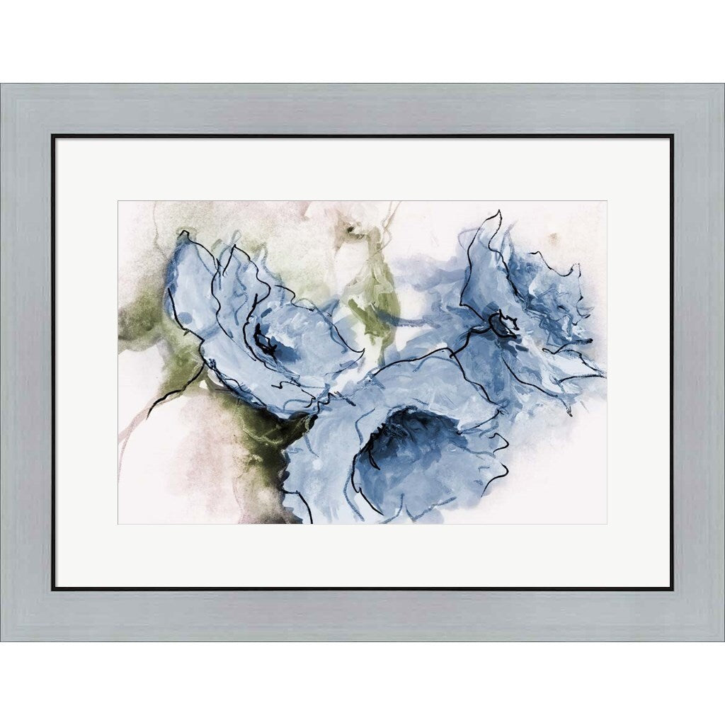 May 'Animated Blue Flora' Framed Art
