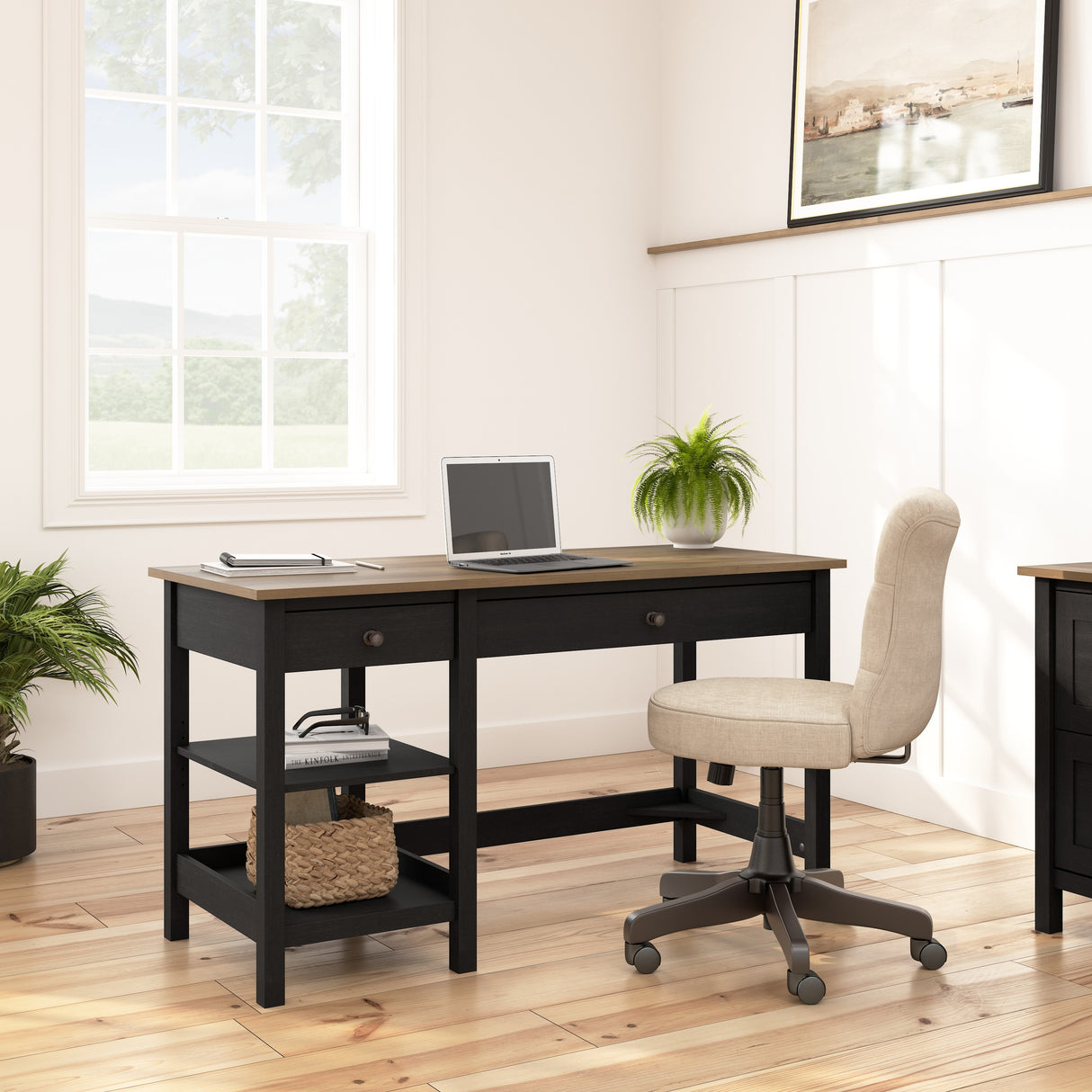 Mayfield 54W Computer Desk with Shelves by Bush Furniture