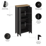 Mayfield Tall Storage Cabinet with Doors by Bush Furniture