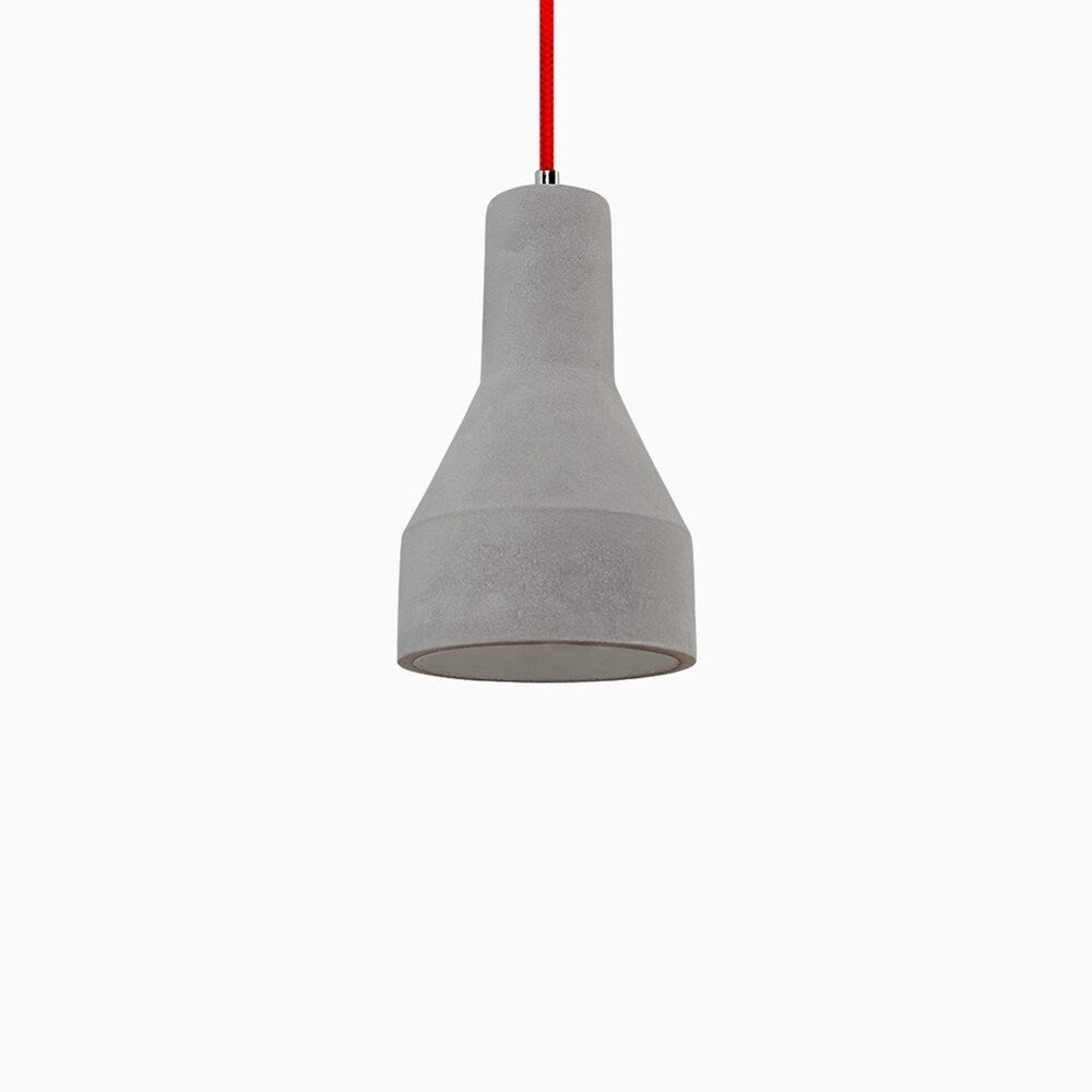 Maykke Amelia Concrete Pendent Light with Black and White Cord