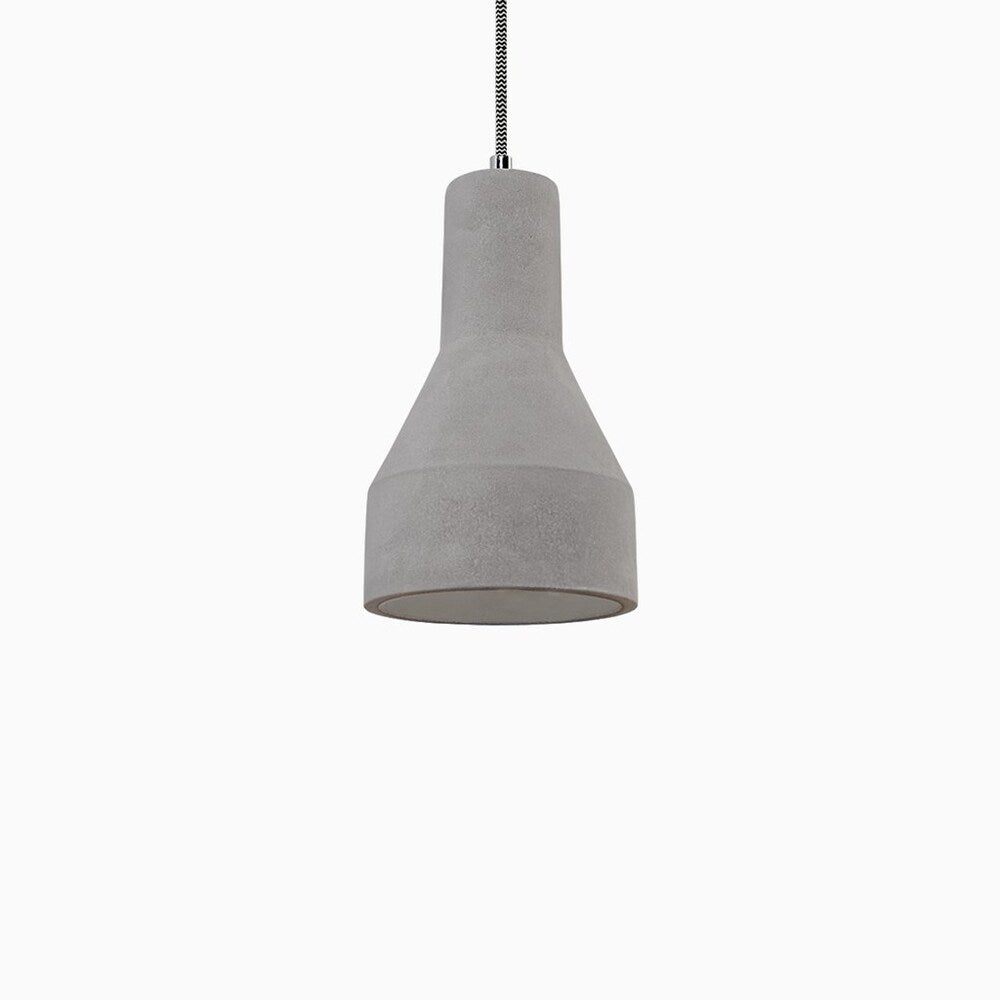 Maykke Amelia Concrete Pendent Light with Black and White Cord