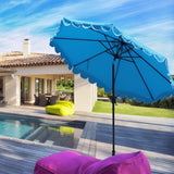 Maypex 9 Ft Scallop Tilt Crank Patio Umbrella