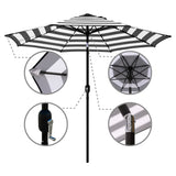 Maypex 9-foot Solar Led Lighted Patio Umbrella
