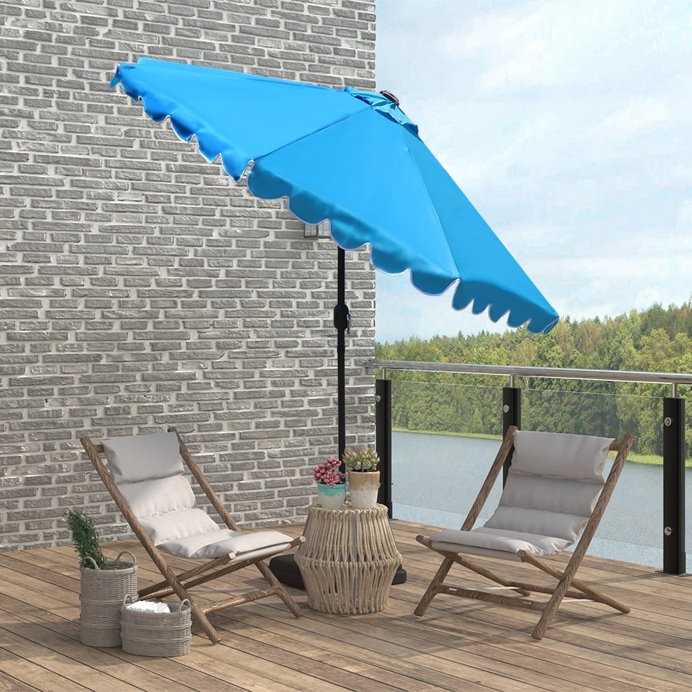 Maypex 9 Ft Scallop Tilt Crank Patio Umbrella