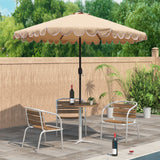 Maypex 9 Ft Scallop Tilt Crank Patio Umbrella