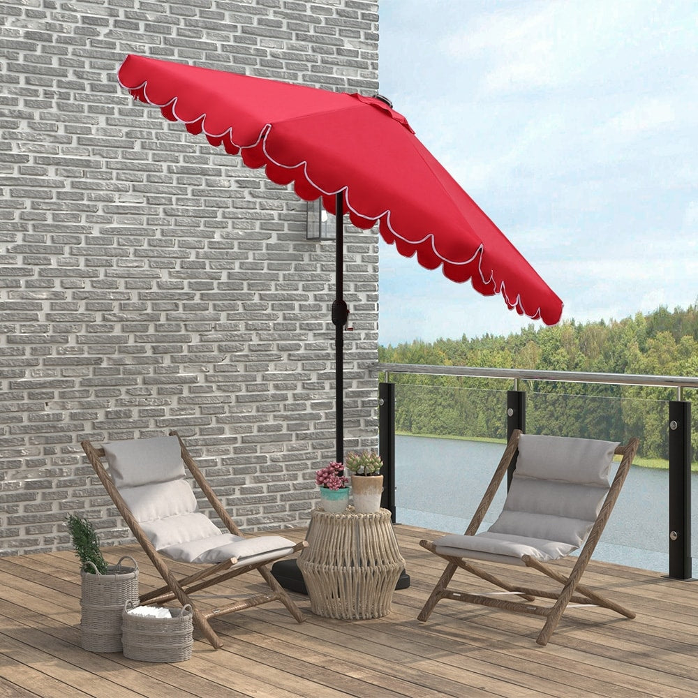 Maypex 9 Ft Scallop Tilt Crank Patio Umbrella